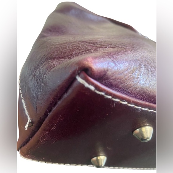 Vera Pelle | Authentic Italian Leather Shoulder Bag | Purple | EUC - Picture 8 of 12